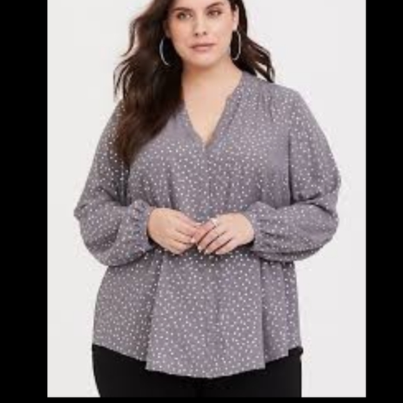 Torrid metallic foil georgette top - Picture 1 of 4